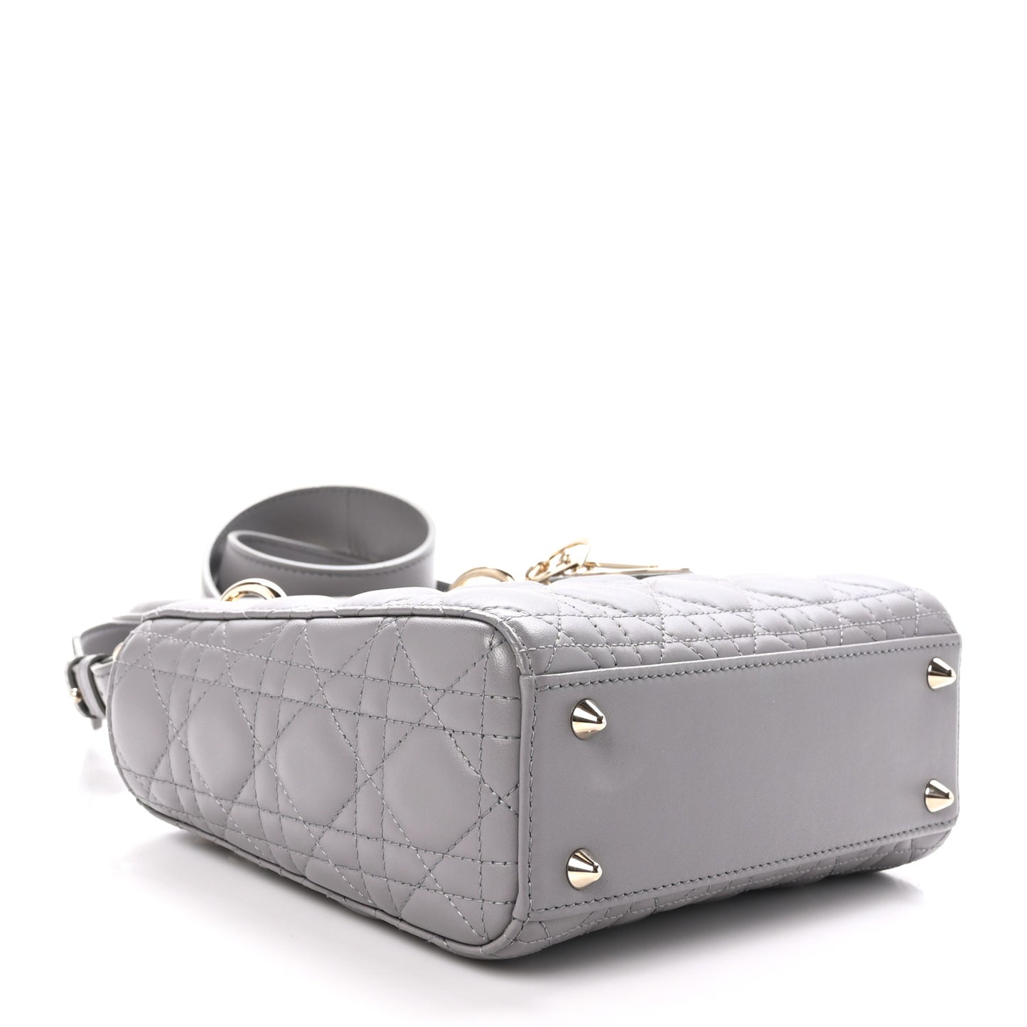 Lambskin Cannage Small My ABCDior Lady Dior Grey