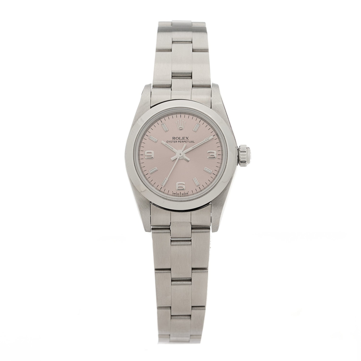 Rolex Stainless Steel 24mm Oyster Perpetual Watch Pink 76080 1 of 4
