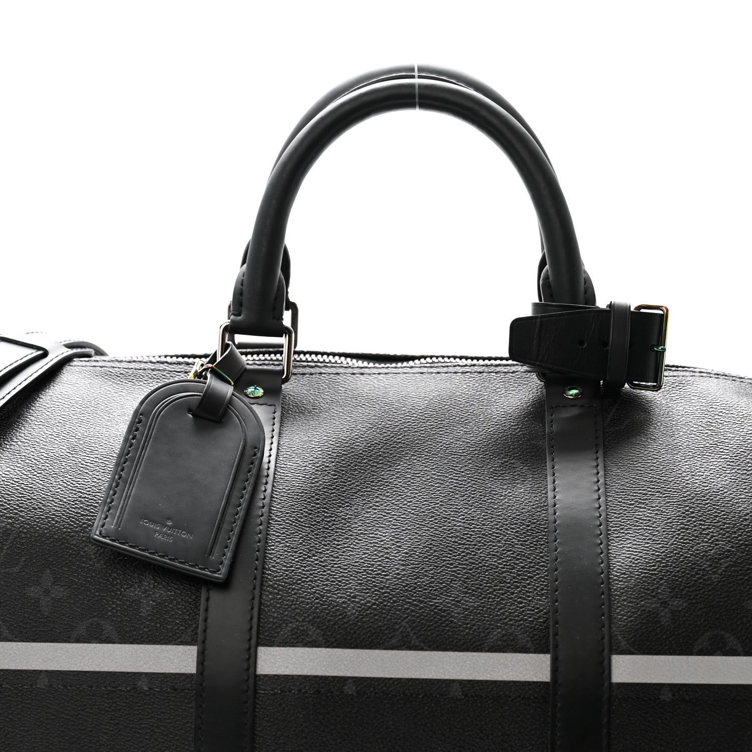 Louis Vuitton X FUJIWARA Monogram Eclipse Flash Fragment Keepall Bandouliere 55 8 of 12