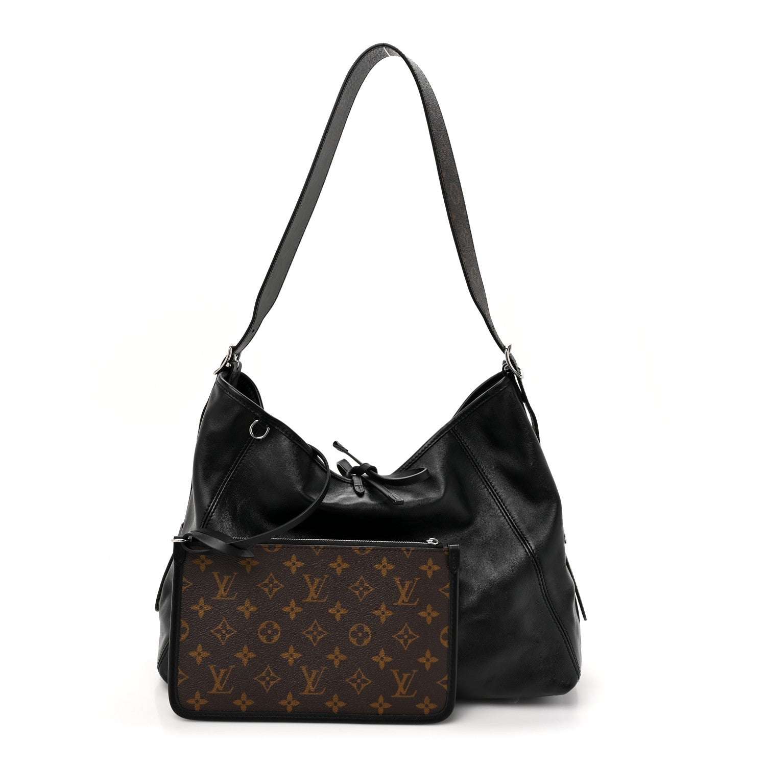 Louis Vuitton Lambskin CarryAll Vibe MM Black 3 of 10