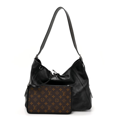 Louis Vuitton Lambskin CarryAll Vibe MM Black 3 of 10