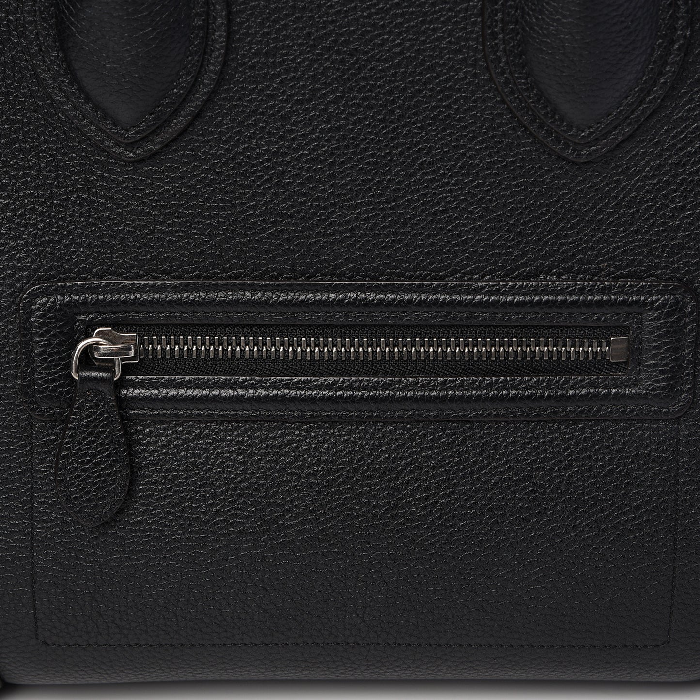 Drummed Calfskin Mini Luggage Black