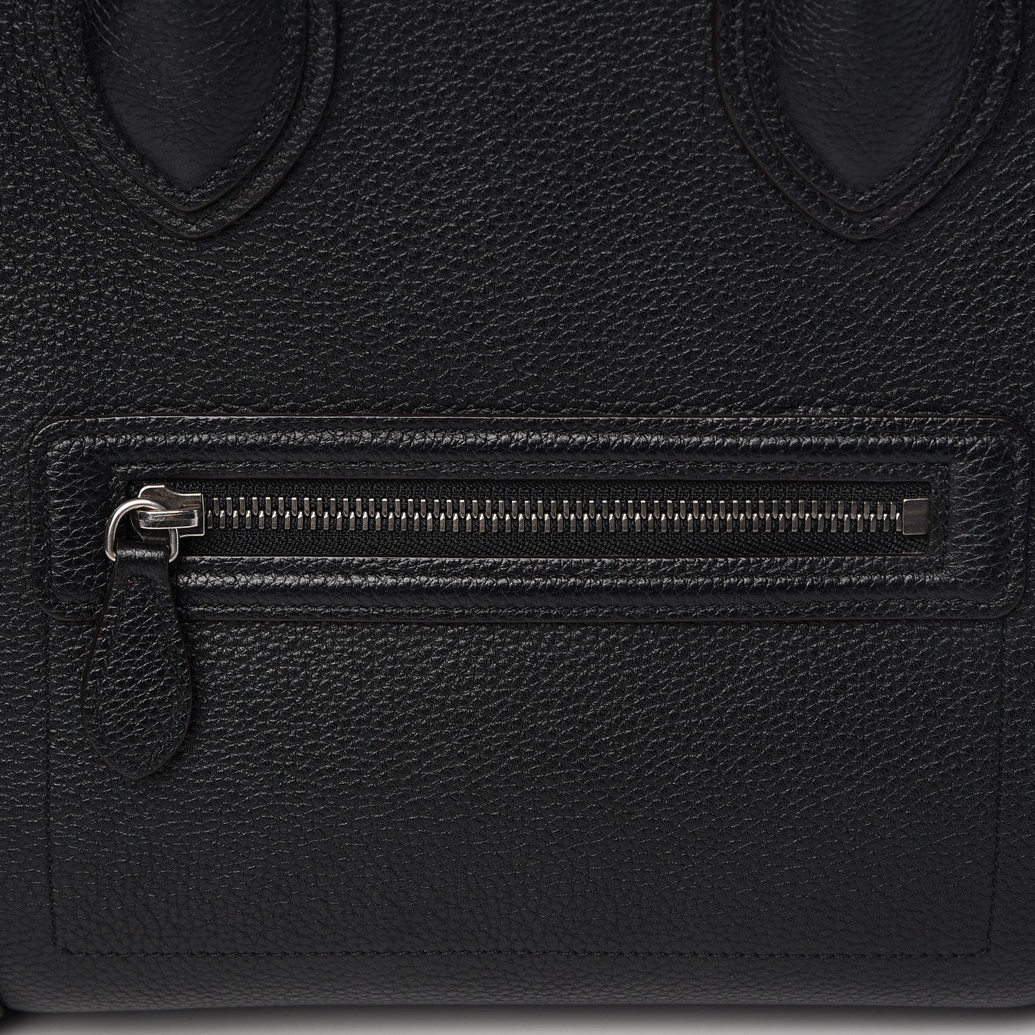 Celine Drummed Calfskin Mini Luggage Black 8 of 17