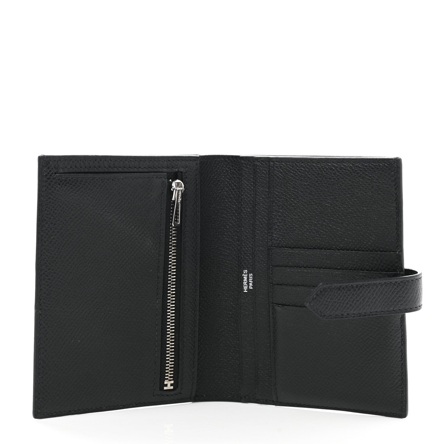 Hermes Epsom Bearn Compact Wallet Black 5 of 7