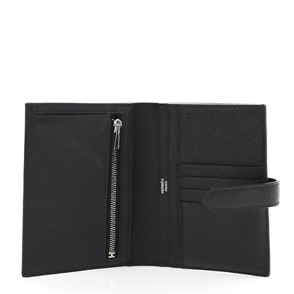 Hermes Epsom Bearn Compact Wallet Black 5 of 7