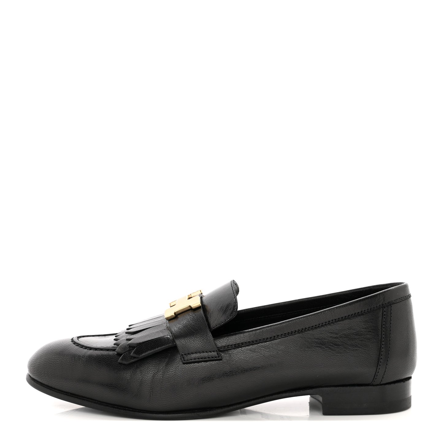 Goatskin Womens Royal Loafers 36.5 Black