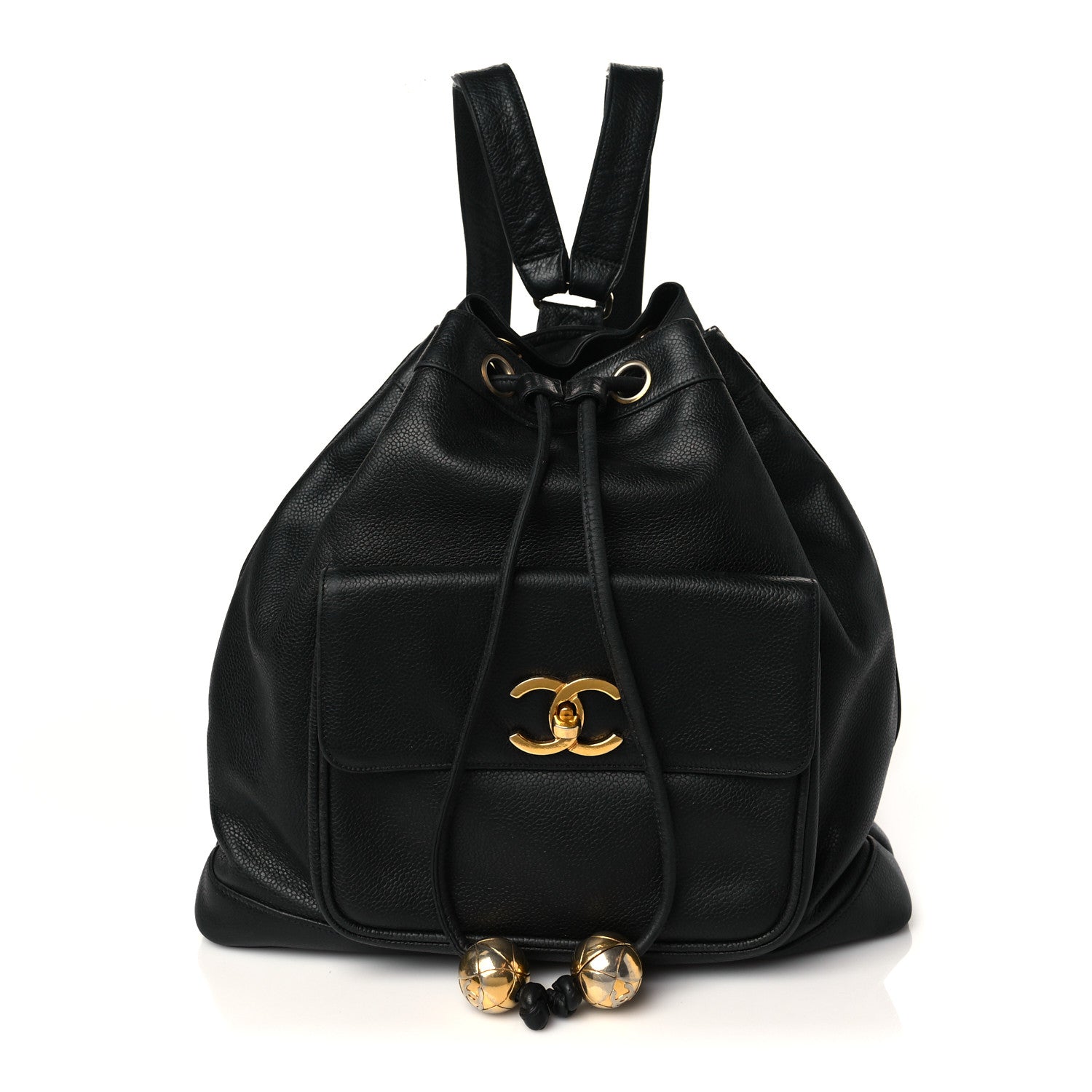 Chanel Caviar Drawstring Backpack Bag Black 1 of 9