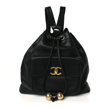 Chanel Caviar Drawstring Backpack Bag Black 1 of 9