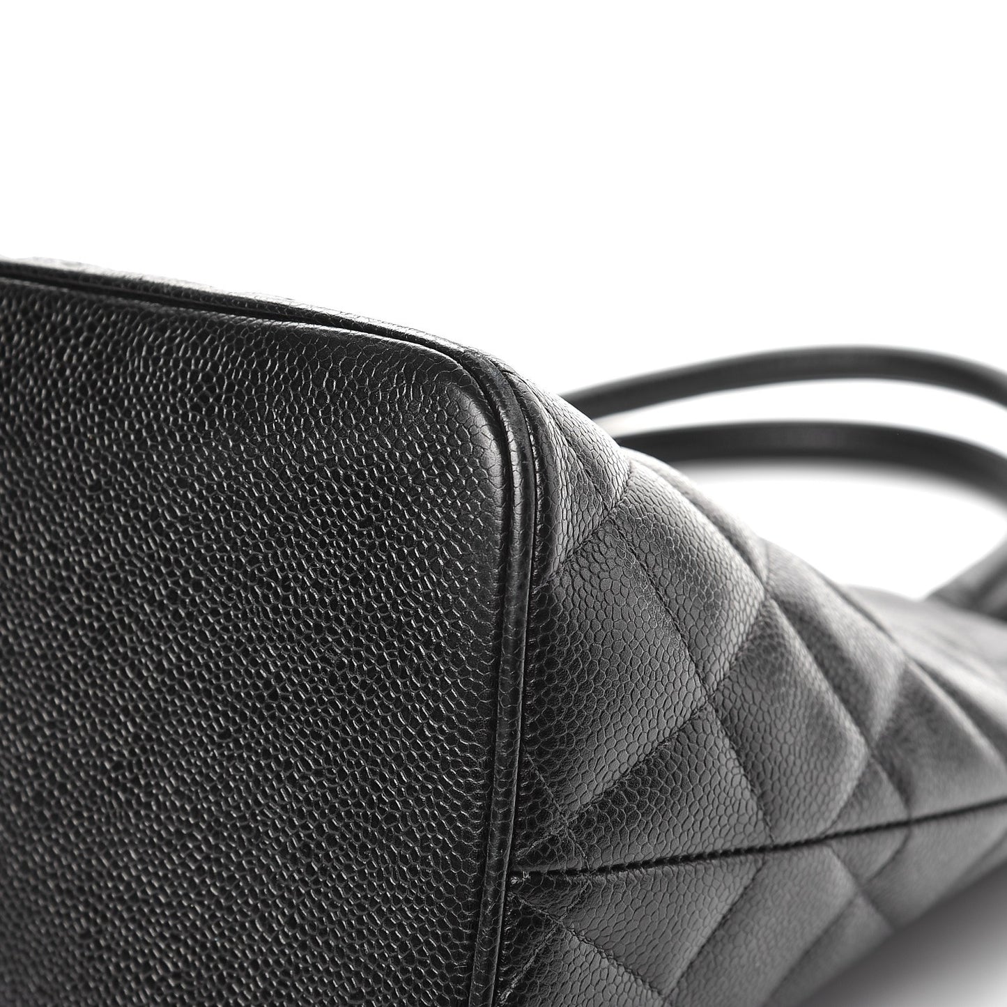 Caviar Quilted Medallion Tote Black