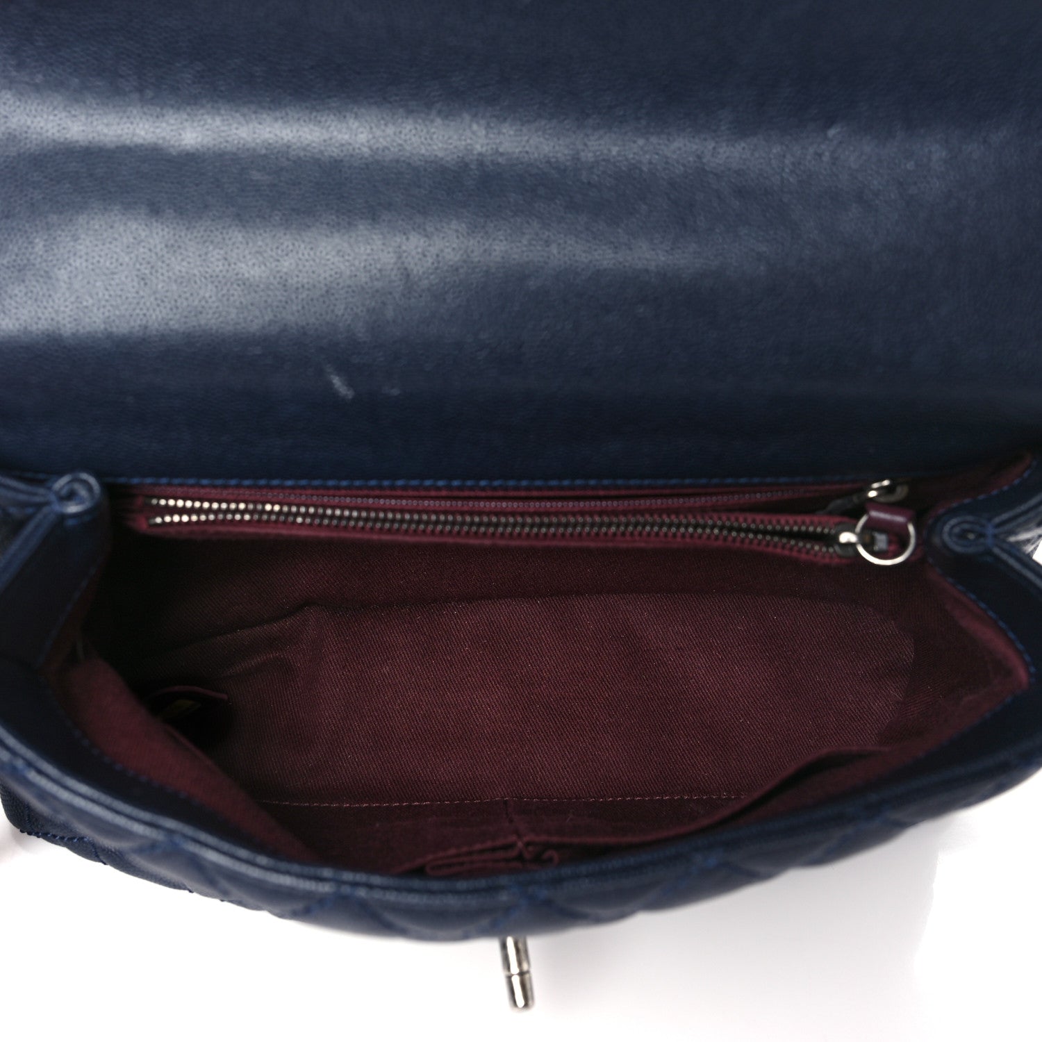 Chanel Caviar Quilted Small Coco Handle Flap Navy 5 of 13