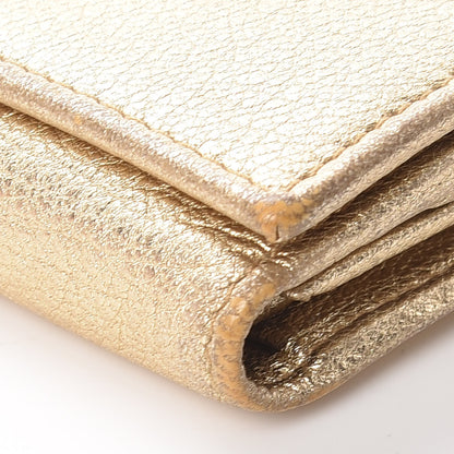 Saint Laurent Goatskin Studded Belle de Jour Long Wallet Gold 11 of 12