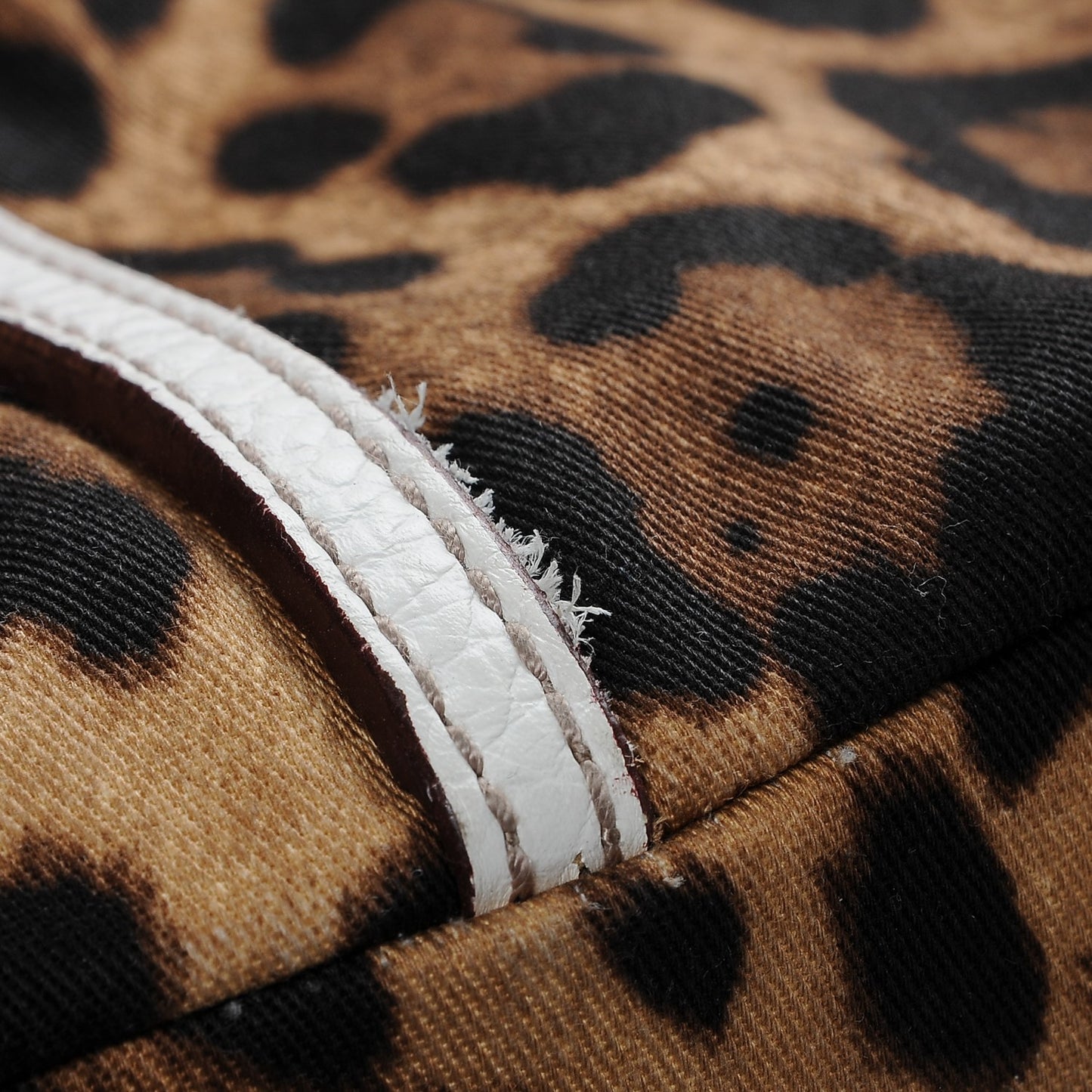 Canvas Leopard Print Animalier Tote White