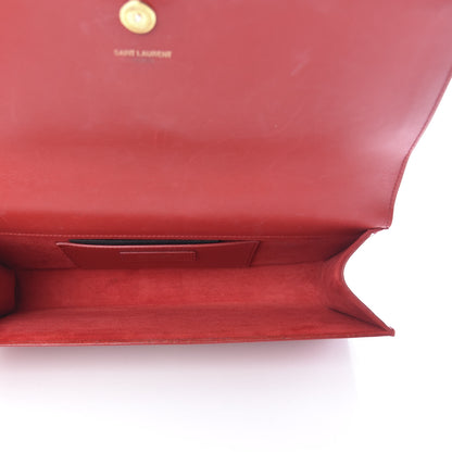 Saint Laurent Calfskin Monogram Cassandre Clutch Rouge Orient 5 of 12