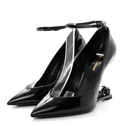 Saint Laurent Patent Opyum Appelle Moi Ankle Strap Pump 39 Black 3 of 16