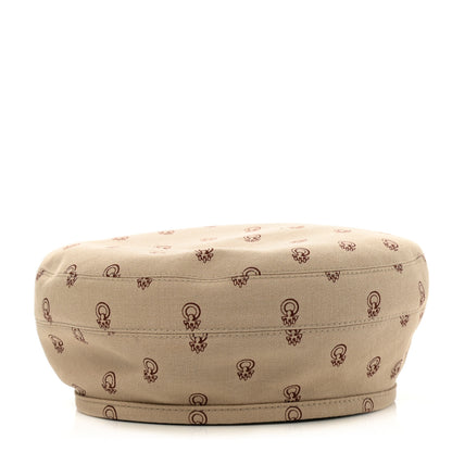 Hermes Denim Saint Honore Cliquetis Beret Hat 57 Beige Argile 1 of 9
