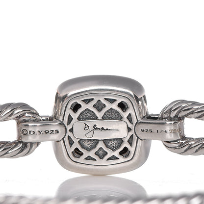David Yurman Sterling Silver 18K Yellow Gold Diamond Albion Cable Bracelet 3 of 4
