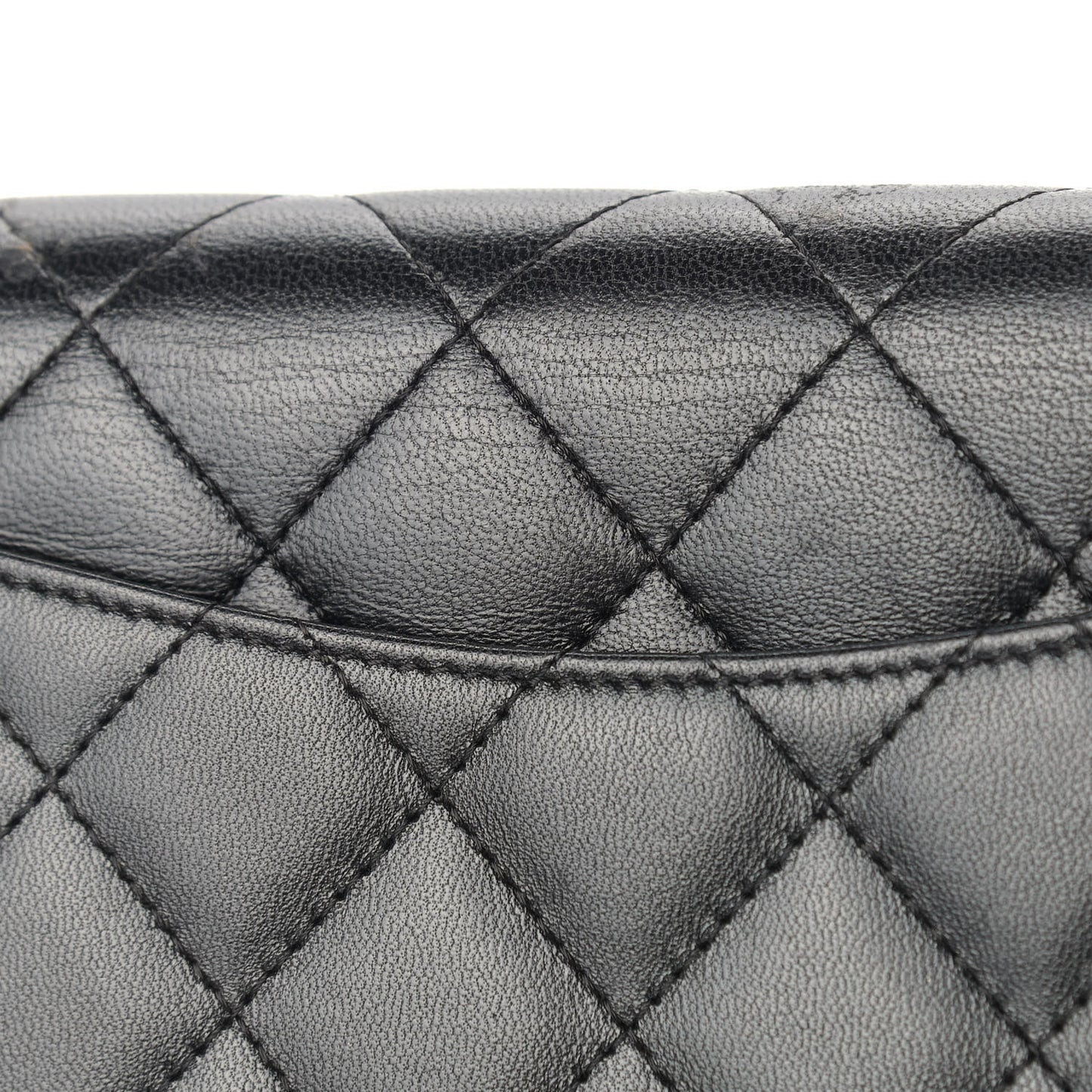Lambskin Quilted Wallet On Chain WOC Black