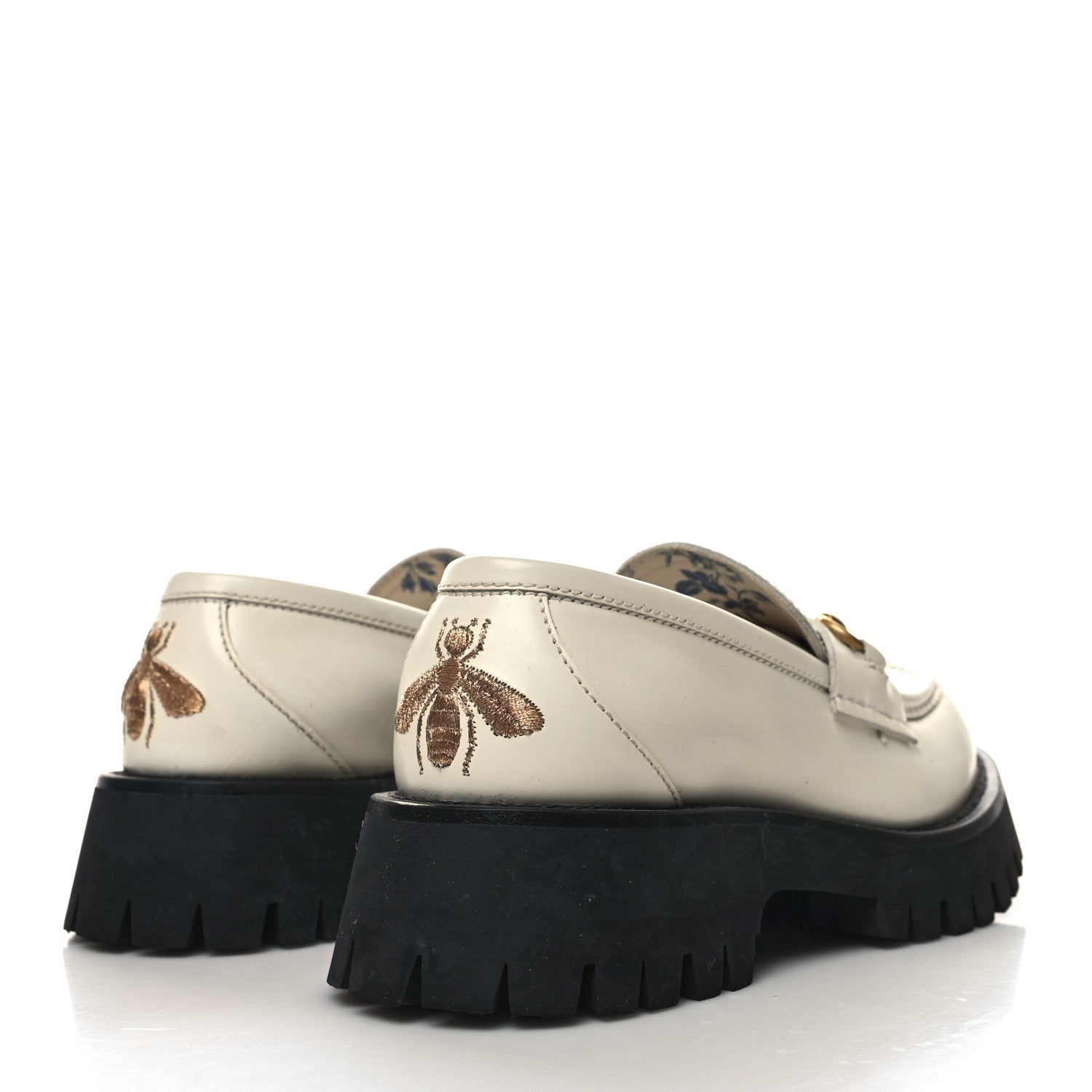 Gucci Cordovan Lux Womens Harald Horsebit 25mm Platform Loafers 36.5 Dusty White 4 of 10