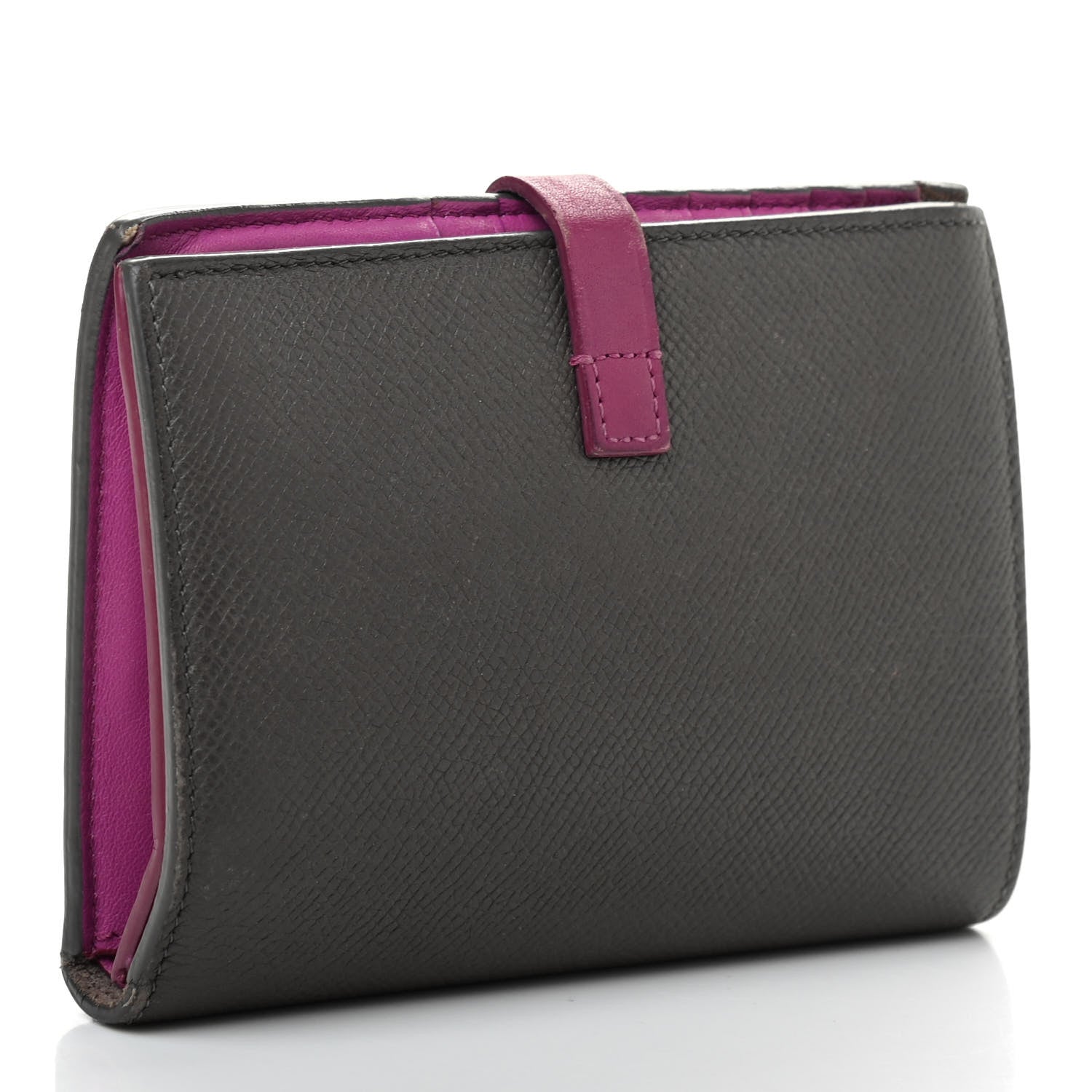 Celine Grained Calfskin Medium Multifunction Strap Wallet Grey 3 of 8