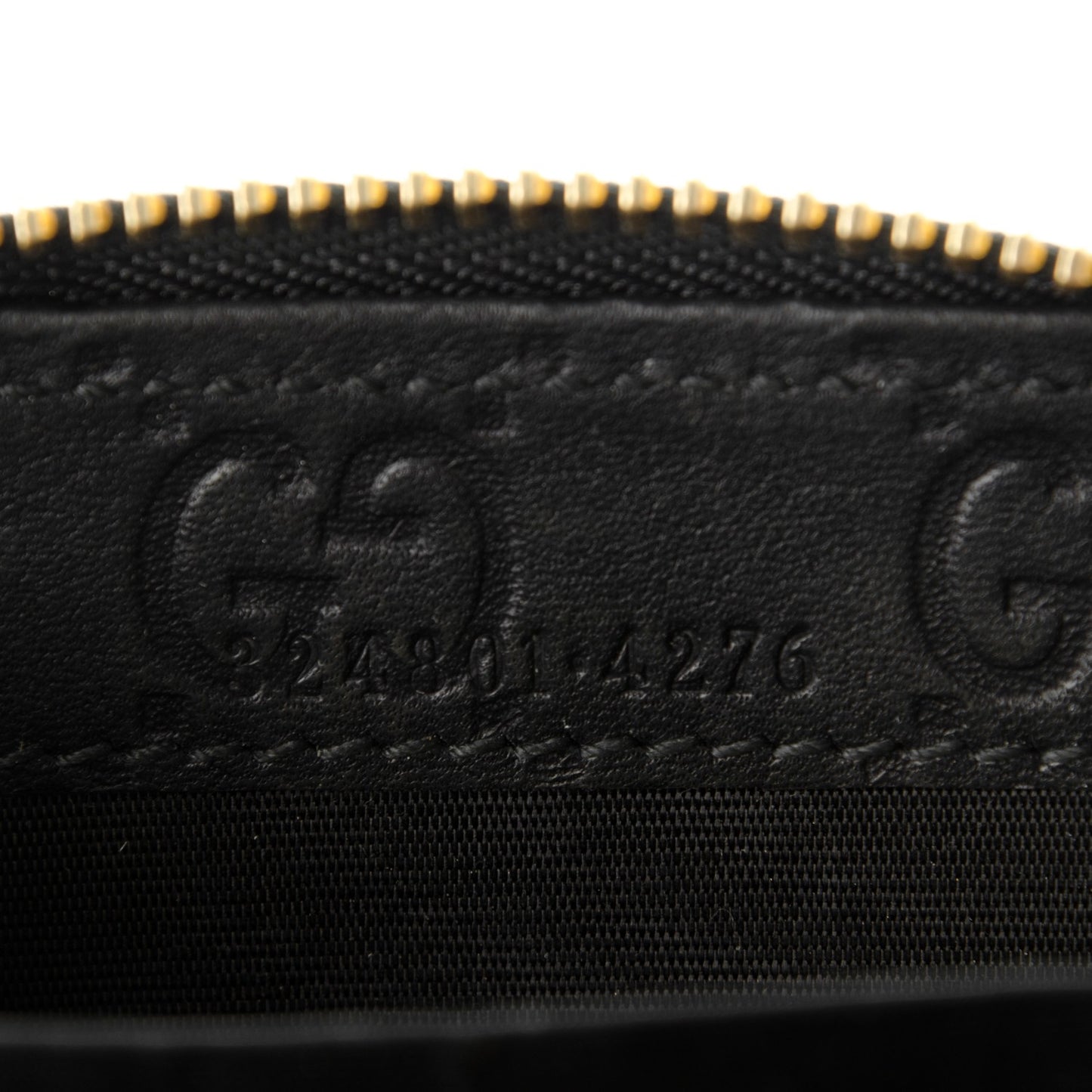 Guccissima Zip Around Coin Purse Wallet Black