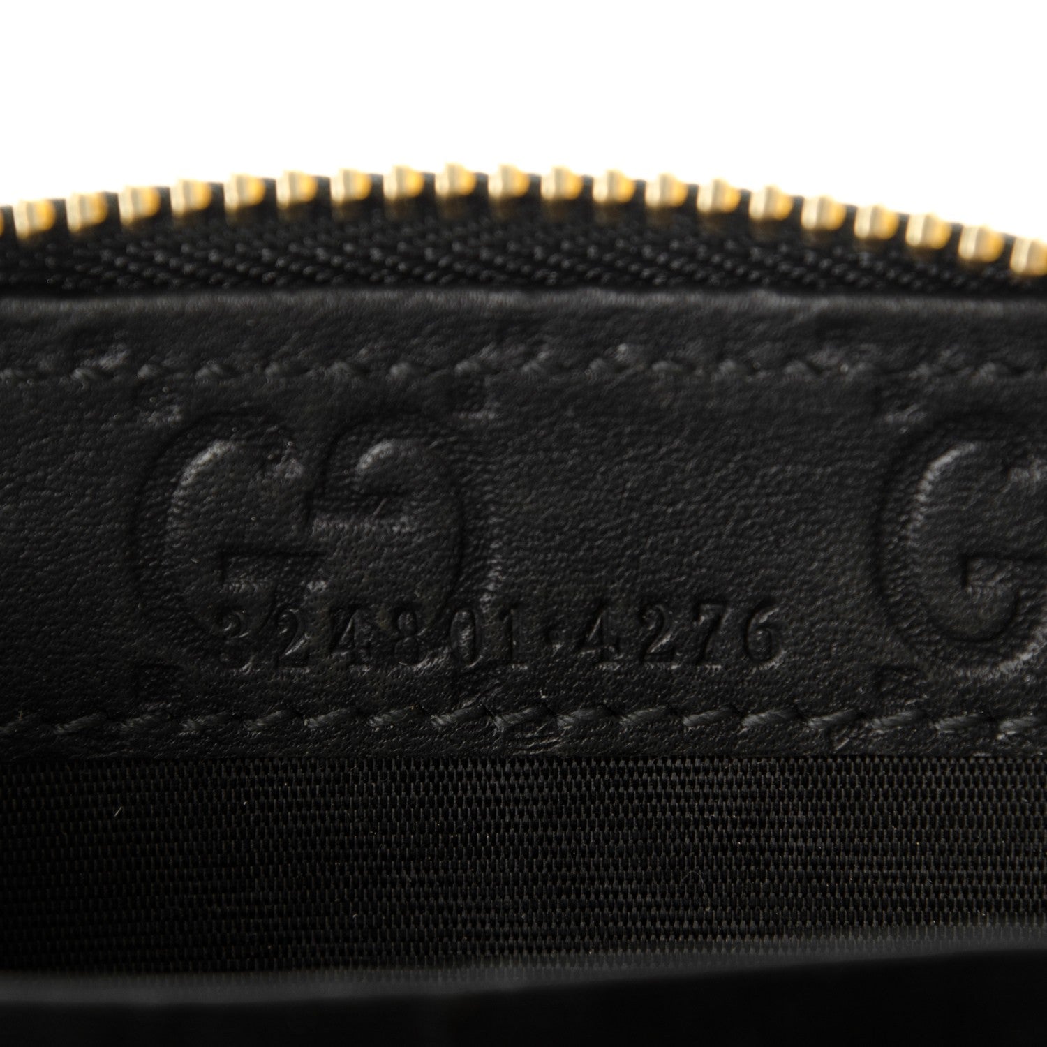 Gucci Guccissima Zip Around Coin Purse Wallet Black 7 of 7