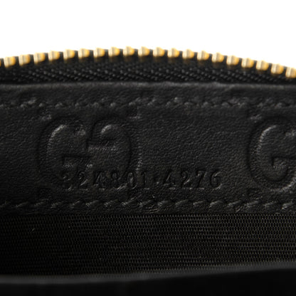 Gucci Guccissima Zip Around Coin Purse Wallet Black 7 of 7