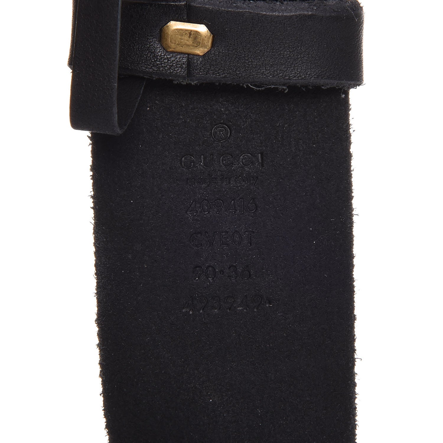 Gucci Faded Calfskin Double G 40mm Belt 90 36 Black 4 of 7