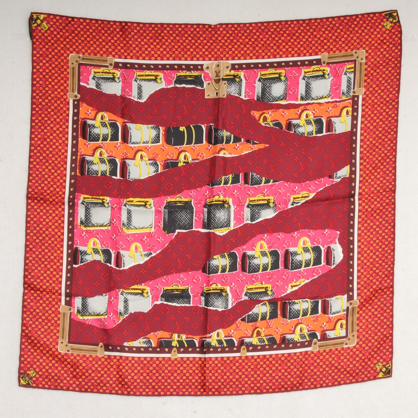 Silk Monogram Wallpaper Square Scarf