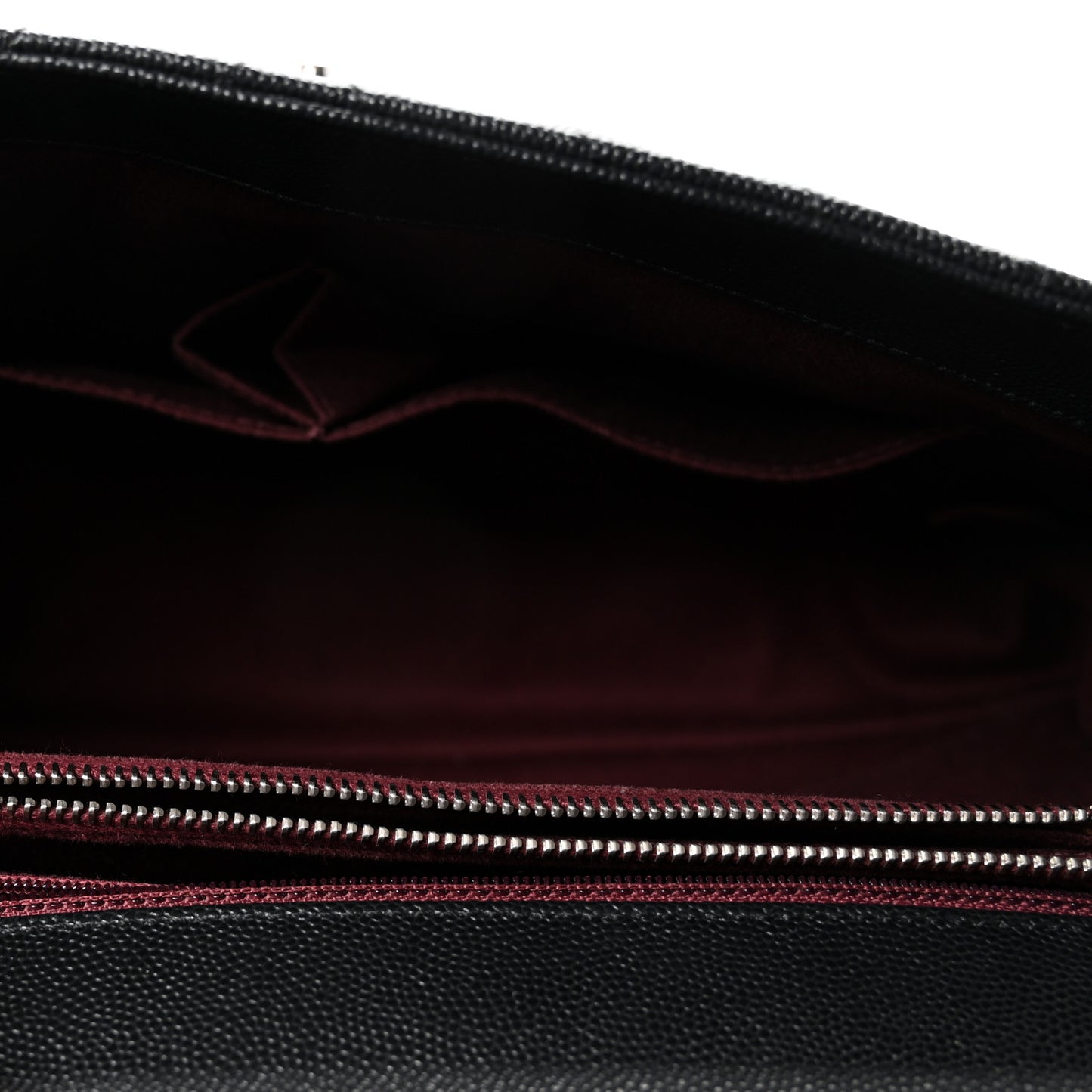 Caviar Chevron Quilted Medium Coco Handle Flap Black