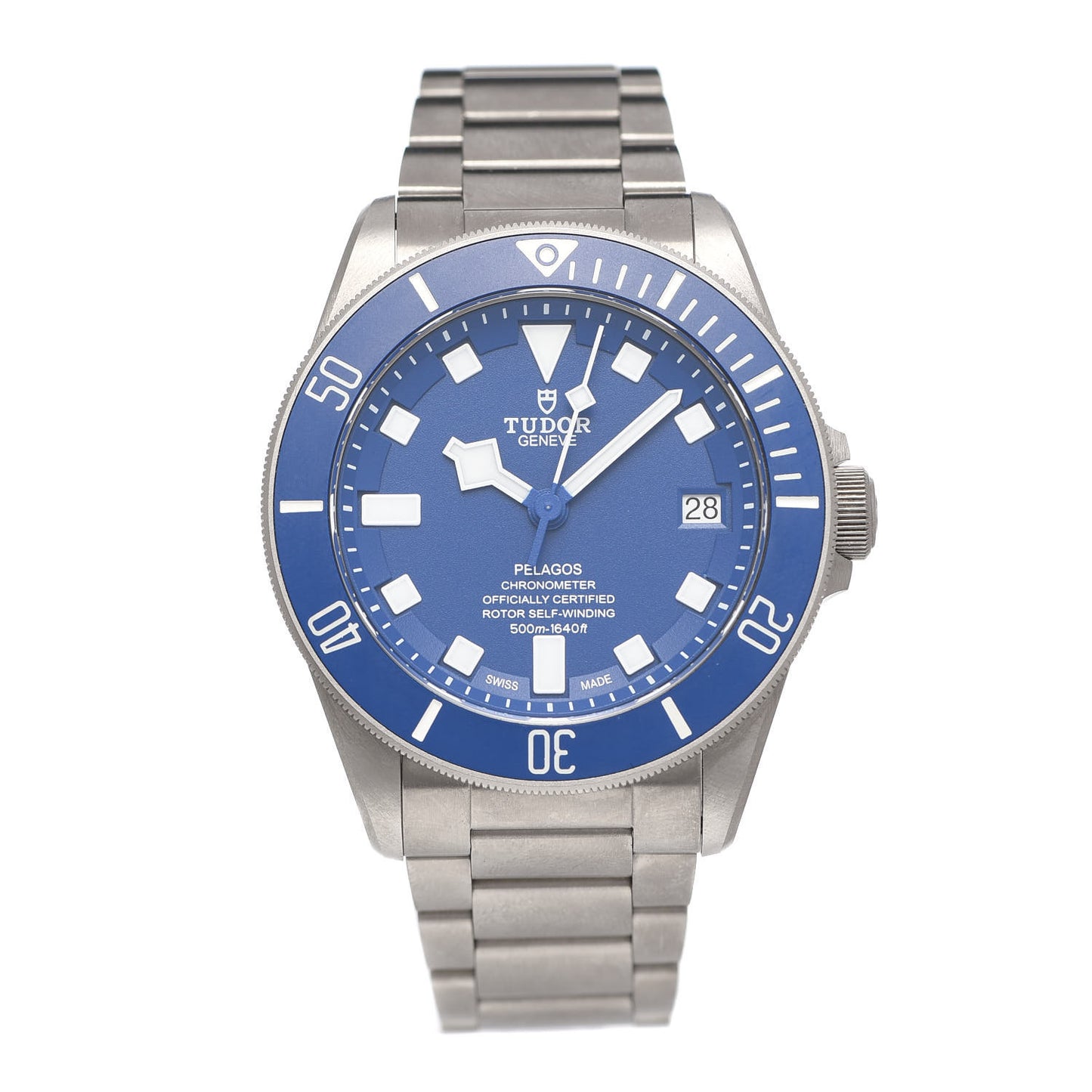 Titanium 42mm Pelagos Automatic Watch Blue 25600TB