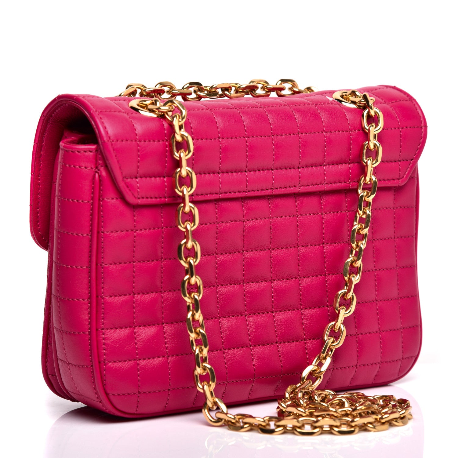 Celine Calfskin Quilted Small C Bag Pink 3 of 9