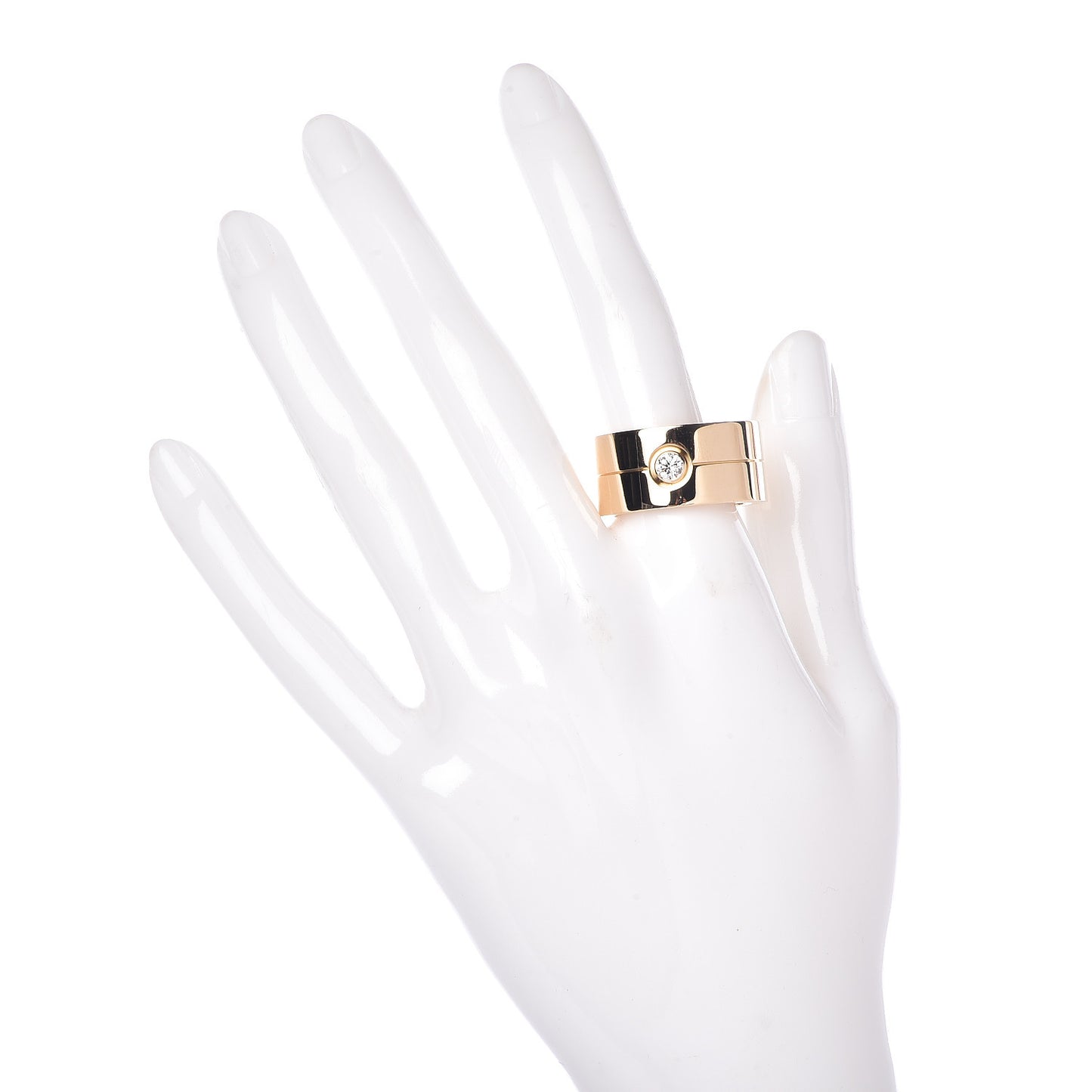 18K Yellow Gold Diamond 12mm Wide LOVE Ring 63 10.25