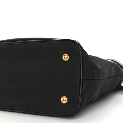 Prada Tessuto Nylon Soft Calf Small Tote Black 9 of 9