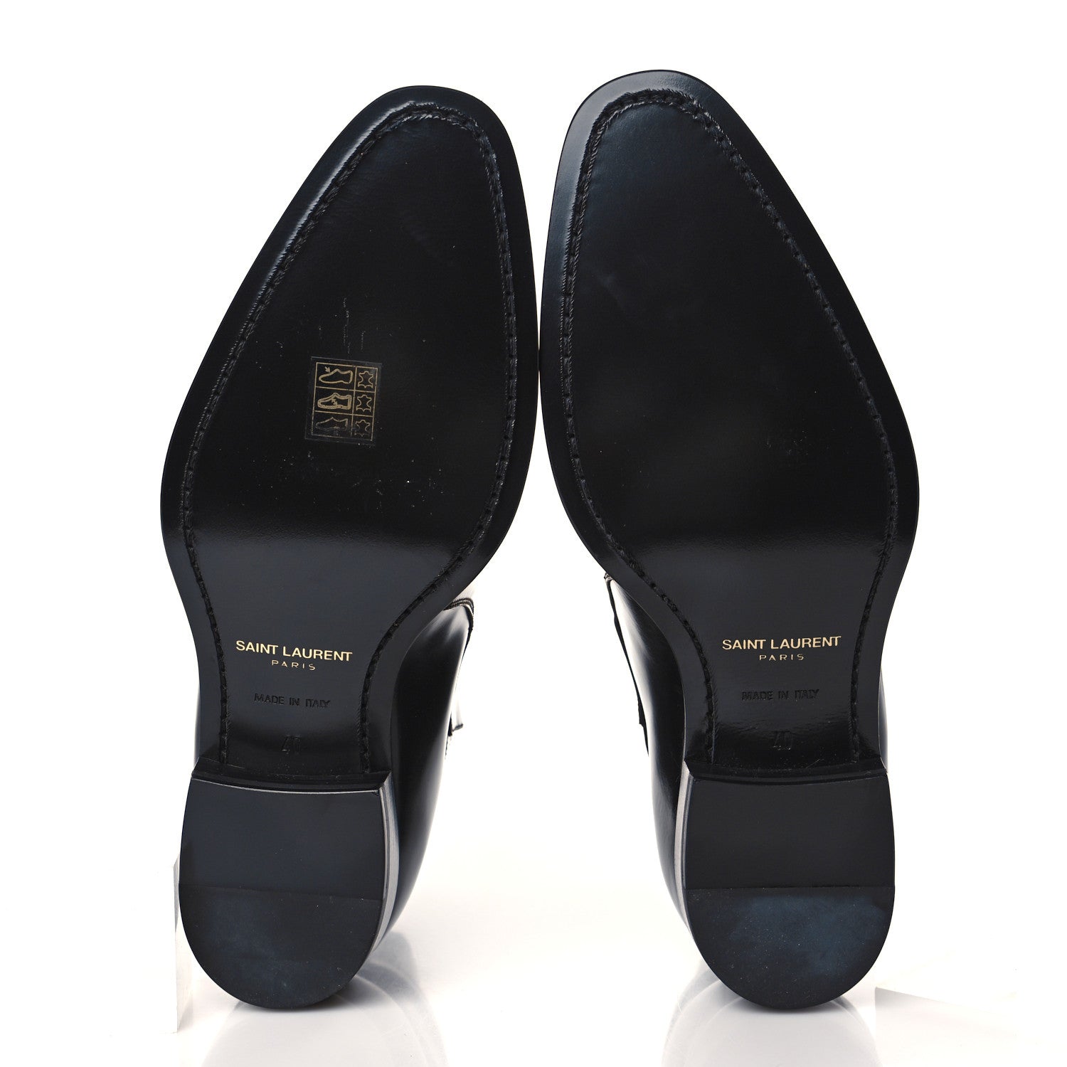 Saint Laurent Calfskin Wyatt 30 Boots 40 Black 5 of 7