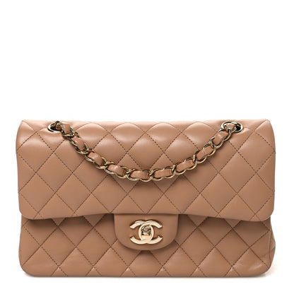 Chanel Lambskin Quilted Small Double Flap Brown 1 of 10