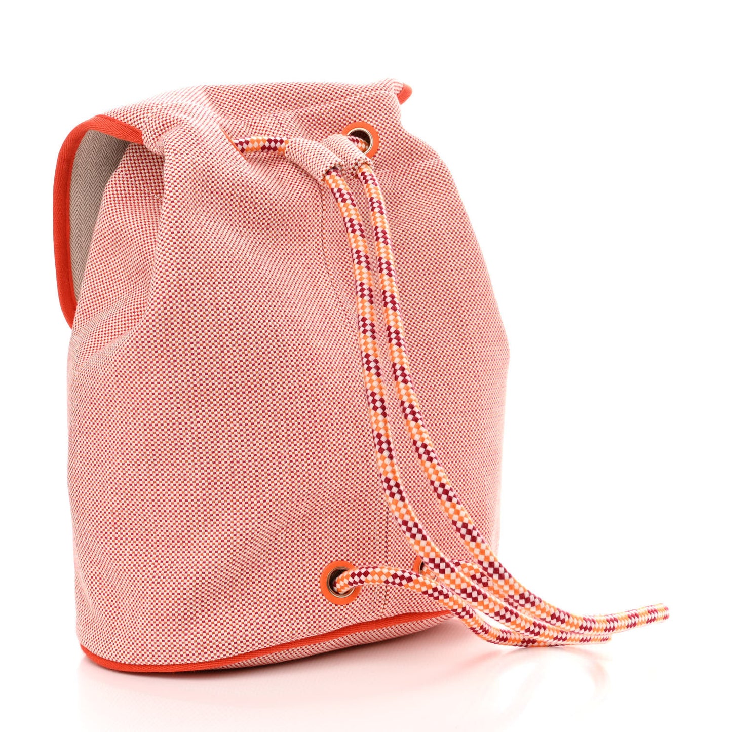 H Canvas Embroidered Les Cabanes Backpack Orange Feu