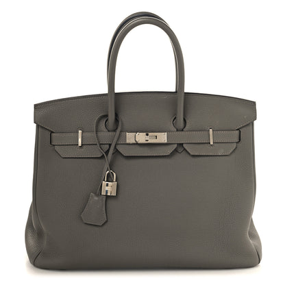 Hermes Togo BIRKIN 35 Gris Meyer 1 of 14