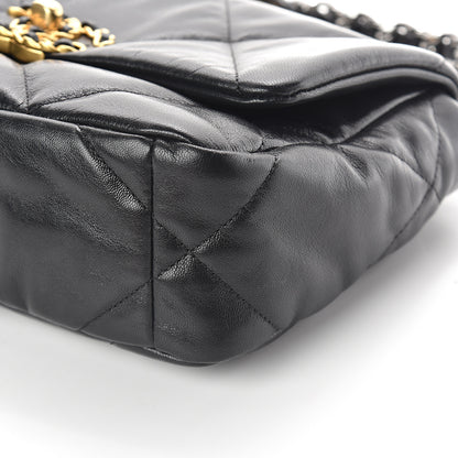 Chanel Goatskin Quilted Medium 19 Flap Black 9 of 9