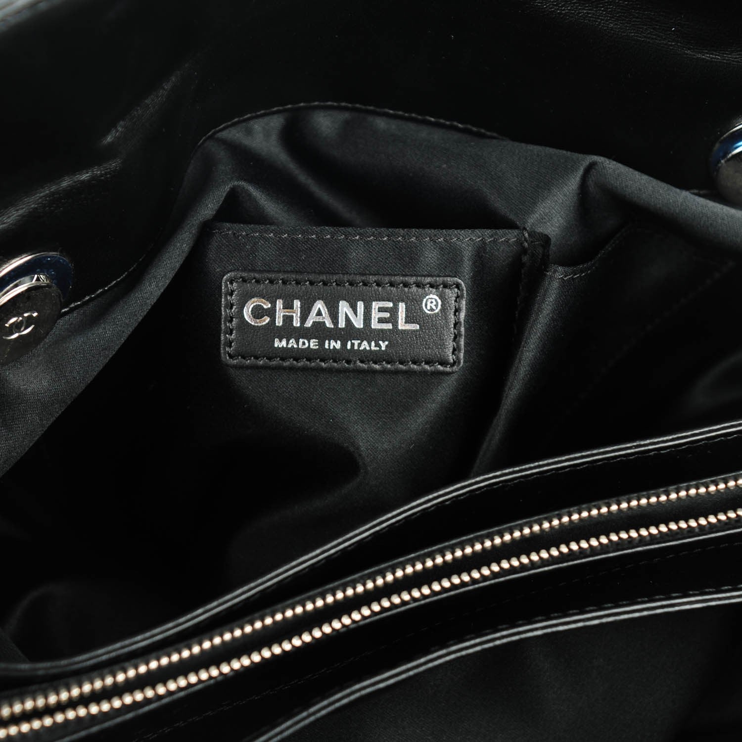 Chanel Lambskin Quilted By 3 Shopping Tote Black 9 of 11