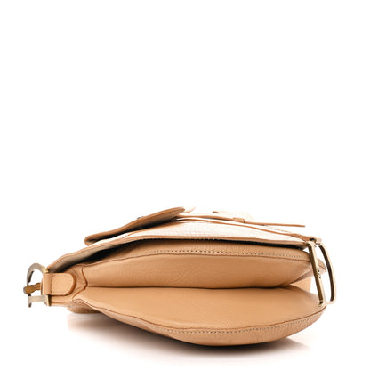 Christian Dior Grained Calfskin Saddle Messenger Bag Beige 4 of 13