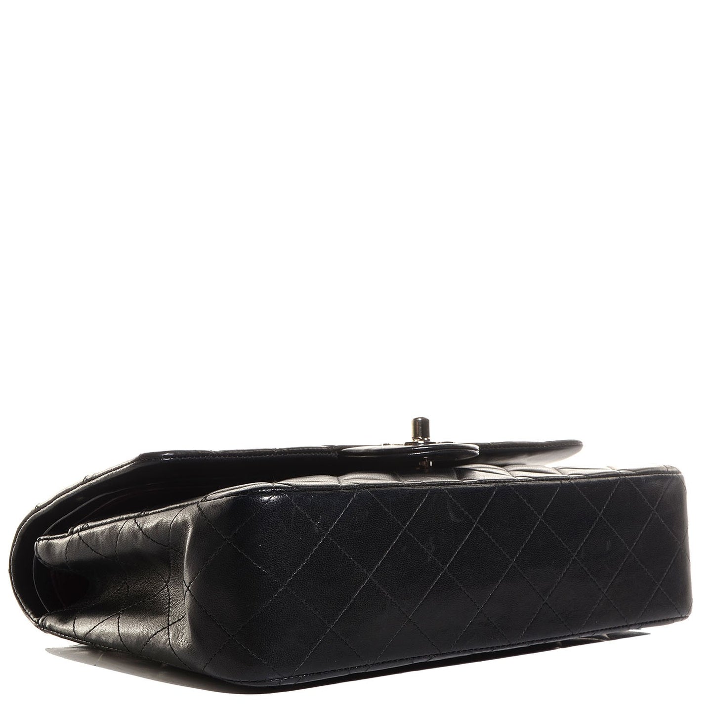 Lambskin Medium Double Flap Black