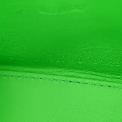 Balenciaga Shiny Calfskin Strass Crocodile Embossed Hourglass Top Handle Bag XS Fluo Green 8 of 12
