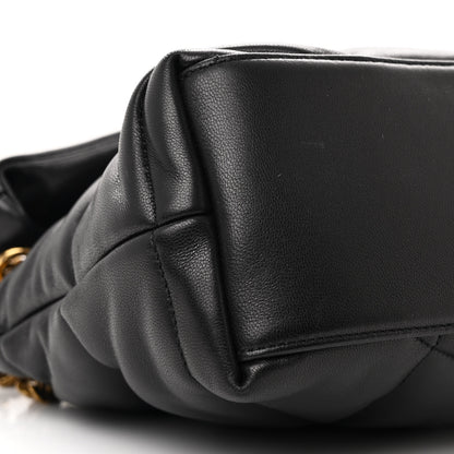 Saint Laurent Lambskin Quilted Small Loulou Puffer Monogram Chain Satchel Black 9 of 12