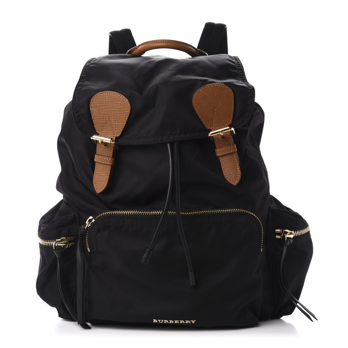 Nylon Large Rucksack Backpack Black
