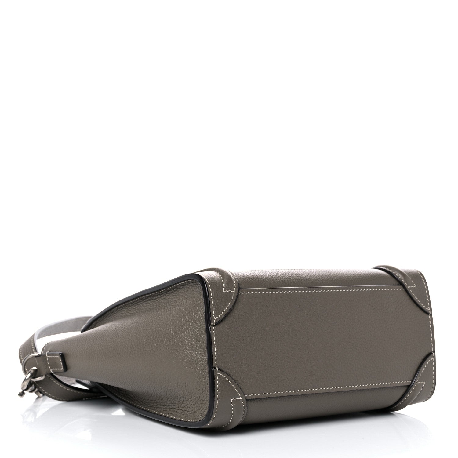 Celine Drummed Calfskin Nano Luggage Souris 4 of 18