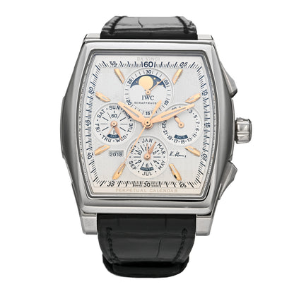 IWC Stainless Steel Alligator 43mm Da Vinci Kurt Klaus Limited Edition Chronograph Automatic Watch Black IW376204 1 of 4