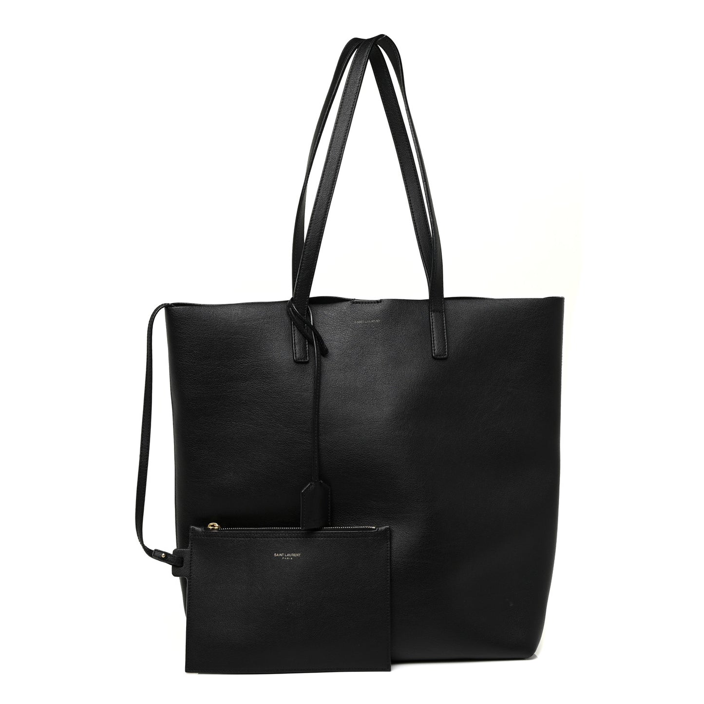 Calfskin Medium Shopping Tote Black