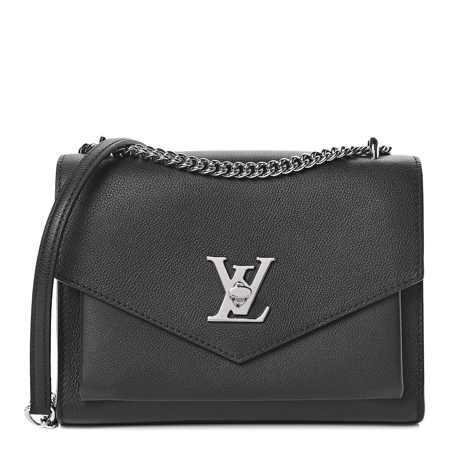 Louis Vuitton Soft Calfskin My Lockme Chain Bag BB Black 1 of 9