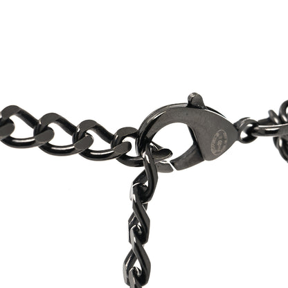 Chanel Ruthenium Chain CC Necklace Black Gold 4 of 5