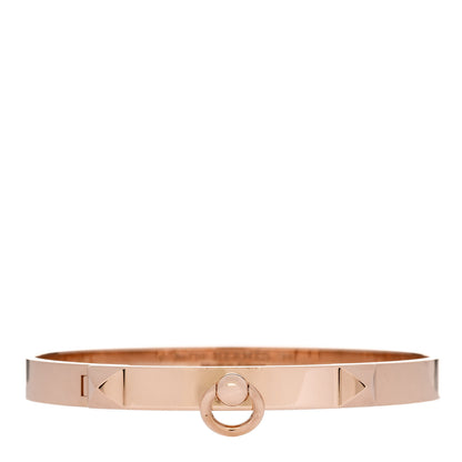 Hermes 18K Rose Gold PM Collier De Chien Bracelet SH 1 of 4